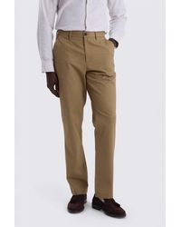 Moss - Tailored Fit Tobacco Cotton Chinos - Lyst