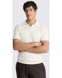 Moss - Off- Bouclé Skipper Polo Shirt - Lyst