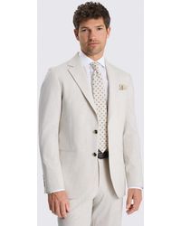 Moss - Tailored Fit Light Neutral Suit Jacket - Lyst