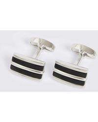 Moss - Onyx Stripe Cufflinks - Lyst