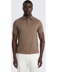 Moss - Cotton Jersey Polo Shirt - Lyst