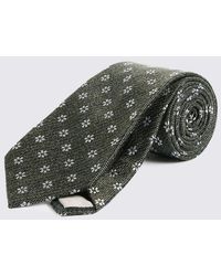 Moss - Daisy Silk & Wool Tie - Lyst