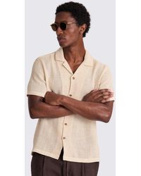 Moss - Neutral Open Knit Shirt - Lyst
