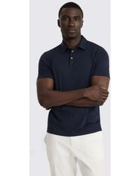 Moss - Cotton Jersey Polo Shirt - Lyst
