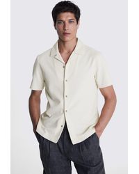 Moss - Ecru Knitted Cuban Collar Shirt - Lyst