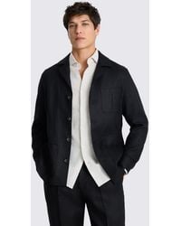 Moss - Twill Linen-Blend Shacket - Lyst