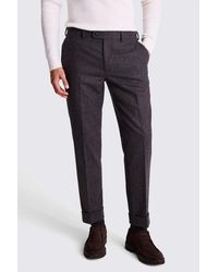 Moss - Charcoal Wool Flannel Trousers - Lyst