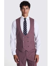 Moss - Tailored Fit Mullberry Flannel Waistcoat - Lyst