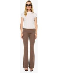 ÉTERNE - Foldover Flare Pants Mushroom - Lyst