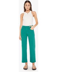 Mother - The Rambler Zip Ankle Teal Pants - Lyst