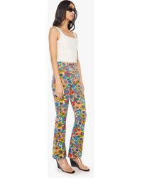 Mother - High Waisted Weekender Skimp Track And Flower Fields Jeans - Lyst
