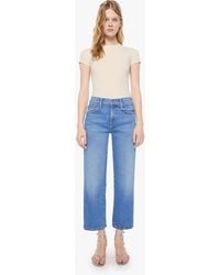 Mother - Petites The Lil Mid Rise Rambler Zip Ankle Piece By Jeans - Lyst
