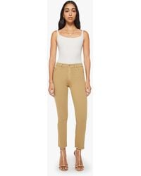 Mother - The Mid Rise Dazzler Ankle Fray Prairie Sand Jeans - Lyst
