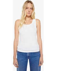 SPRWMN - Rib Fitted Scooped Tank Top - Lyst