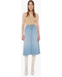 Mother The Circle Midi Fray - Blue