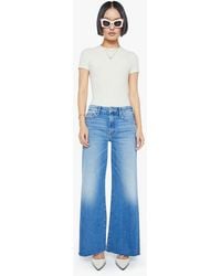 Mother - Petites The Lil Roller Fray Fan Favorite Jeans - Lyst