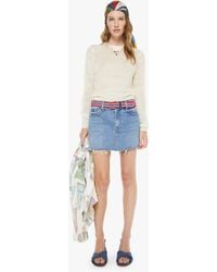 Mother - The Ditcher Mini Fray Heads Or Tails Skirt - Lyst