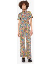 Mother - The Hustler Roller Jumpsuit Heel Track And Flower Fields - Lyst