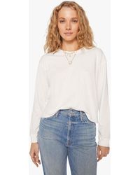 Mother - The L/s Slouchy Cut Off Bright T-shirt - Lyst