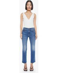 Mother - Petites The Lil Insider Flood Over The Top Jeans - Lyst
