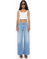 Mother - Petites The Lil Rerun Zip Sneak Last Bite Jeans - Lyst