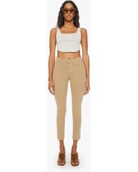 Mother - The Mid Rise Dazzler Ankle Fray Prairie Sand Jeans - Lyst