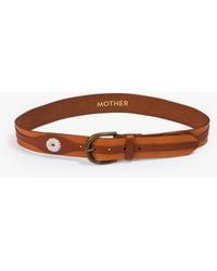 Mother - The 2 Tone Leather Belt Natural And Cognacbelt - Lyst