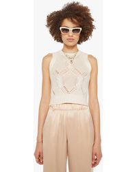 SABLYN - Kara Shrunken Cable Knit Tank Top Gardenia - Lyst