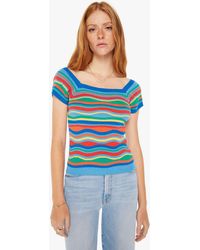 Mother - The Squared Top Multi Stripe Sweater - Lyst