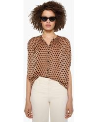 Natalie Martin - Top Grande Polka Dot & Tan - Lyst