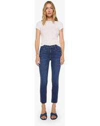 Mother - The Mid Rise Dazzler Ankle Fray Fancy Meeting You Here Jeans - Lyst
