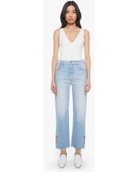 Mother - The Rambler Zip Slice Hover Fray Complete 360 Jeans - Lyst