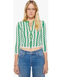 Mother - The Crew Neck Cardigan Pointelle Shirt - Lyst