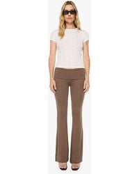 ÉTERNE - Foldover Flare Pants Mushroom - Lyst