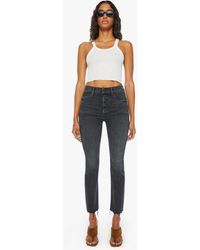 Mother - The Pixie Dazzler Ankle Fray Night Shadow Jeans - Lyst