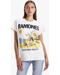 MadeWorn Ramones Rockaway Beach Tee - White