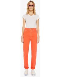 Mother - The Tune Up Bona Fide Hover Hot Coral Pants - Lyst