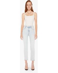 Mother - The Mid Rise Dazzler Ankle Step Fray Glamour Shot Jeans - Lyst
