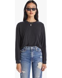 Mother The L/s Slouch Raw - Black