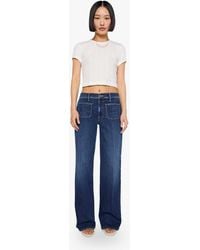 Mother - Petites The Lil Patch Pocket Mid Rise Maven Sneak Backstage Pass Jeans - Lyst