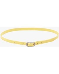 Mother - The Patent Leather Belt Merry Go Round Lemon Jeans - Lyst