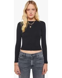 Mother - The L/S Itty Bitty Crop T-Shirt - Lyst