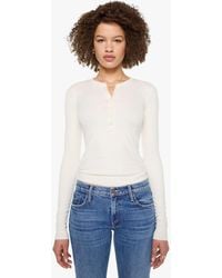 ÉTERNE - Long Sleeve Henley Top - Lyst