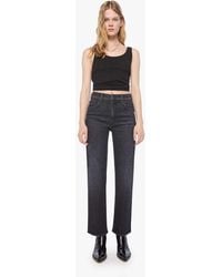Mother - Petites The Lil Rambler Zip Sneak Riding Milkyway Jeans - Lyst