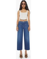 Mother - Petites The Lil Patch Pocket Mid Rise Maven Ankle Cocktail Hour Jeans - Lyst