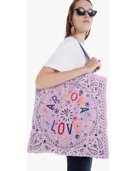ARIZONA LOVE Embroidered Beachbag Pink