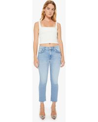Mother - Petites The Lil' Insider Crop Step Fray Limited Edition Jeans - Lyst