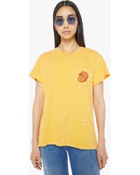 MadeWorn - Rolling Stones Pocket T-shirt Goldenrod T-shirt - Lyst