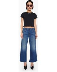 Mother - Petites The Lil Hustler Roller Double Sneak Wild Goose Chase Jeans - Lyst