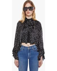 Natalie Martin - Briana Cape Midnight Burnout Shirt - Lyst